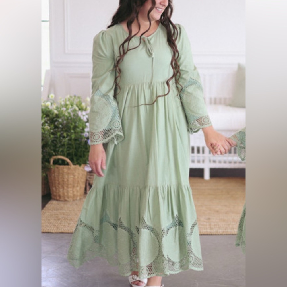 Dainty Jewells Pistachio Green Midi Dress